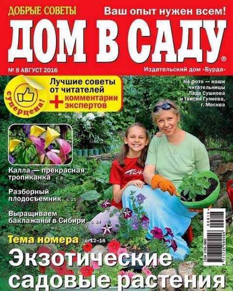 Журнал Дом в саду №8 август 2016