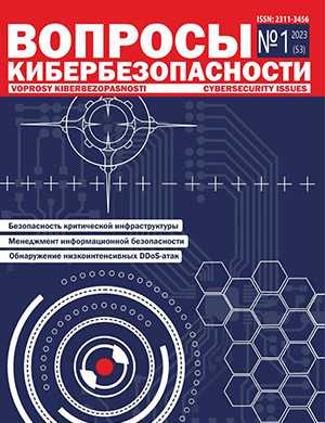 Обложка Вопросы кибербезопасности 1 2023